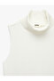 Cotton Blend Sleeveless High Neck Undershirt - 3