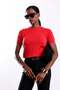Red Crew Neck Short Sleeve Knitwear 5620 - 2