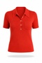 Red Polo Collar Short Sleeve Knitwear 140616