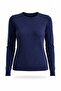 Navy Blue Crew Neck Basic Knitwear 190870