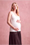 Maternity 100% Cotton Openwork Snow White Sleeveless Lace Detailed Strappy Undershirt Faye