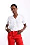 White Openwork Short Sleeve Knitwear Cardigan 5385 - 2