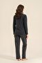 Mother & Daughter Long Sleeve Navy Blue Pajama Set, 100% Cotton, Mother and Child Pajamas Sold Separately (Socks Included) - 7