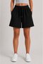 3 Pieces of Women's Shorts Compatible with Daily Outfits (Black-Grey-Navy Blue) Comfortable Cut Premium Cotton Shorts - 7