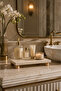 Product Name Travertine Marble Bathroom Organizer 12X25 cm Decorative Tray with Wooden Legs - 4
