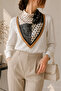 Caramel Paisley Patchwork Scarf 70X70 cm Digital Printed Scarf
