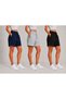 3 Pieces of Women's Shorts Compatible with Daily Outfits (Black-Grey-Navy Blue) Comfortable Cut Premium Cotton Shorts - 3