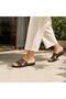 Women's Brown Leather Slippers Comfortable Daily Summer Beach Garden Home Indoor Outdoor Slippers - 3
