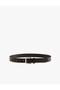 Faux Leather Belt with Metal Buckle Detail - 2