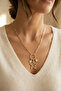 ®   Gold Color Paperclip Chain Star Model Zircon Stone Women's Necklace - 2