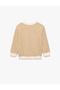 Cotton Long Sleeve Crew Neck Striped Oversize Sweatshirt - 2