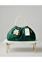 Royale Series Emerald Green Pearl Handle, Ruffled Rose Patterned Handmade Luxury Bag, Wedding, Evening Dress, Engagement, Celebration, Daily Use.