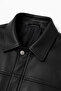Men's Classic Collar Black Leather Jacket Premium Quality - 2