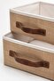 2-Piece Jute Organizer S-M Size 26X20X10 + 30X23X13 cm In-Cabinet Shelf Bathroom Organizer Storage Box - 2
