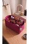 Six Compartment Clutch Cantali Organizer Fusia Color Dimensions: 28 X 15 X 12 (Length X Height X Width) - 3