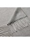 Polyester Throw with Fringes, Grey, 120x160 cm - 2