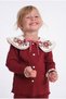Burgundy Embroidered Camisole Set-1106 - 4