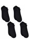 4PCS Socks For Women Black ankle no show casual soft cotton - 3