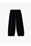 Viscose Fabric Waist-Tie Loose Fit Pocketed Balloon Trousers - 5