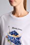 Crew Neck Printed Long Sleeve T-Shirt Tunic I6907Ax26Hs - 4