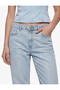 Straight Leg Regular Waist Pocketed Buttoned Denim Trousers - Longer Straight Fit Jeans - 3