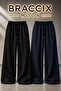 2-Piece Unisex Daily Tracksuit Set Black Navy Blue Comfortable Cut with Pockets