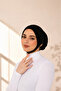 Large Volume Chin and Back-Of-The-Head Cap - Comfortable Women's Hijab with Practical Non-Slip Chin Strap, Black - 6