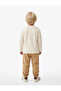 Long Sleeve Teddy Bear Detailed Crew Neck Oversized T-Shirt - 3