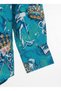 Relaxed Fit Patterned Long Sleeve Lapel Collar Summer Cotton Shirt Shorts Set - 6