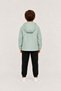 Boy's Water Green Lined Hooded Water and Wind Resistant Zippered Seasonal Raincoat - 6