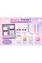 Cute Stationery Gift Set Plush Keychain with Unique Features Cute Design Cloud Keychain, Cartoon Ruler, Pen, Mini Notebook, Sticky Notes, Page Flags and Macron Eraser for Children, Students - 5