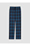 Petrol Regular Fit Plaid Men's Pajama Bottoms - 5