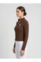 Women Slim Fit Long Sleeve Outdoor T-Shirt, Brown - 3