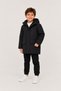 Boy's Black, Hooded, Fur-Lined, Long Parka, Water Repellent - Windproof, Winter Coat-Parka - 2
