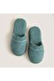 Solid Bamboo Unisex Slippers Smoke Turquoise