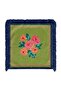 Pink Rose Bouquet Detailed Green Floor Fringed Decorative Throw Pillow Cover - 4
