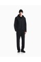 Men's Comfortable Fit Embossed Patterned Long Sleeve Black Jacket - 2