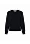 Men's Regular Fit Cotton Crew Neck Long Sleeve Black Sweatshirt - 5