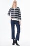 Stripe Pattern Knitwear Blouse Navy Blue-Optical White - 2