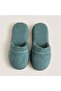 Solid Bamboo Unisex Slippers Smoke Turquoise - 3