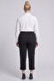 Çima Stitched Fabric Trousers Black - 4