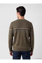 Ozmarka New Season Khaki Crew Neck Patterned Men's Knitwear Sweater - 3
