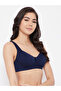 Blue Non-Padded Non-Wired Full Coverage Bra - 3