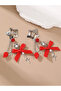 Pack of 2 - Multi-Color Strawberry and Star Charm Hair Clips - 6