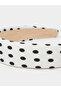 White Polka Dot Padded Headband - 4