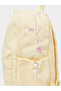 Girls Yellow Casual Backpack with Embroidery - 3