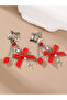 Pack of 2 - Multi-Color Strawberry and Star Charm Hair Clips - 2