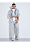 Grey Baggy Pocket Hooded Zip-Up Sweat Jacket - 2