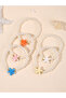 Pack of 5 - Multi-Color Starfish and Pearl Beaded Bracelets - 3