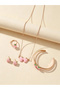 Pink Strawberry Jewelry Set - Necklace, Bracelet, Ring and Earrings - 7
